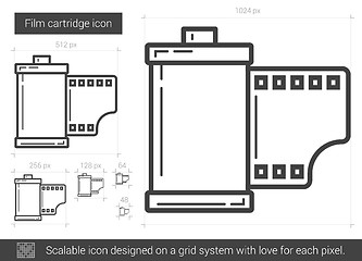 Image showing Film cartridge line icon.