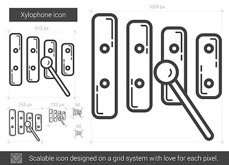 Image showing Xylophone line icon.