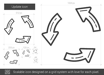 Image showing Update line icon.