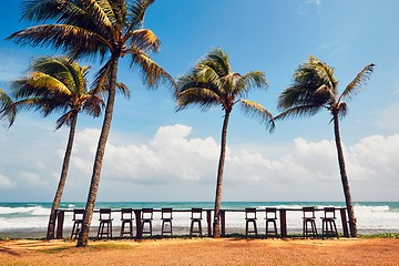 Image showing Sunny day in beach bar