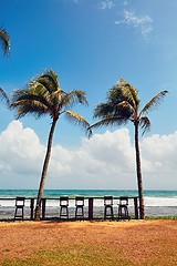 Image showing Sunny day in beach bar