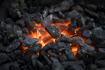 Image showing Heated coals