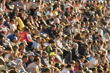 Image showing Blurred crowd in stadium