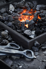 Image showing Heated coals