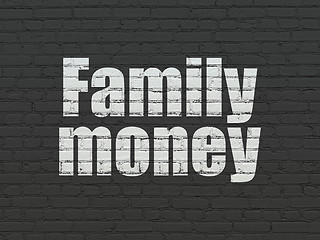 Image showing Currency concept: Family Money on wall background