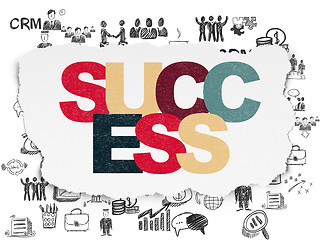 Image showing Finance concept: Success on Torn Paper background