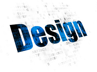 Image showing Advertising concept: Design on Digital background