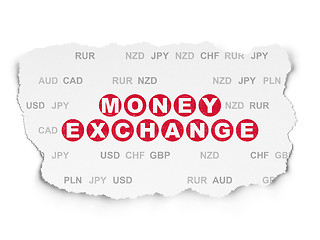 Image showing Money concept: Money Exchange on Torn Paper background