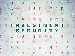 Image showing Security concept: Investment Security on Digital Data Paper background
