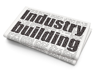 Image showing Industry concept: Industry Building on Newspaper background