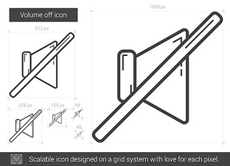 Image showing Volume off line icon.