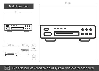 Image showing Dvd player line icon.