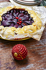 Image showing Homemade plum tart
