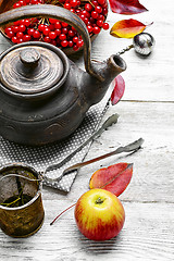 Image showing Warm apple berry tea