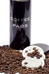 Image showing Coffee pads with box