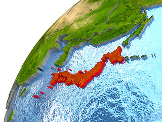 Image showing Japan on Earth