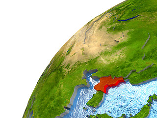 Image showing North Korea on Earth