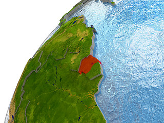 Image showing Suriname on Earth