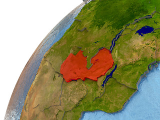 Image showing Zambia on Earth