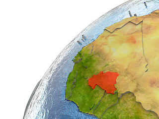 Image showing Burkina Faso on Earth