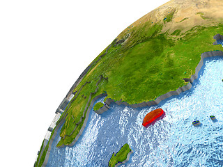 Image showing Taiwan on Earth