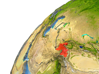 Image showing Tajikistan on Earth