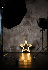 Image showing Photography studio with lighting equipment