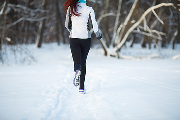 Image showing Young girl on morning jog