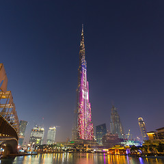 Image showing Burj Khalifa, world\'s tallest skyscraper, Dubai, United Arab Emirates.