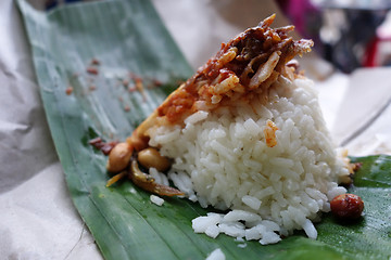 Image showing Traditional food in Malaysia named nasi lemak