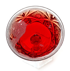 Image showing glass of red champagne