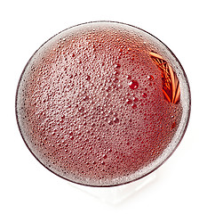 Image showing glass of red champagne