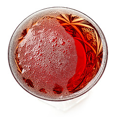 Image showing glass of red champagne