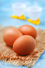 Image showing raw chicken eggs