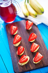 Image showing canape with fruits