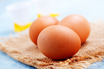 Image showing raw chicken eggs