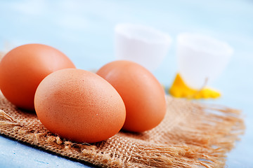 Image showing raw chicken eggs