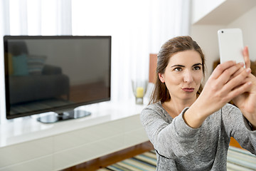 Image showing A selfie at home