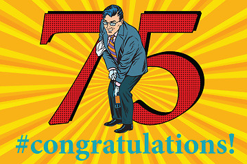 Image showing Congratulations 75 anniversary event celebration