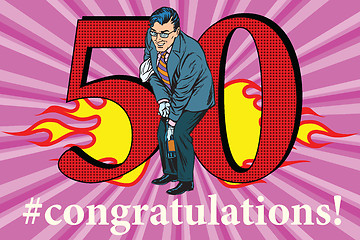 Image showing Congratulations 50 anniversary event celebration