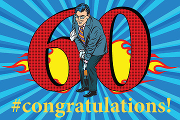 Image showing Congratulations 60 anniversary event celebration