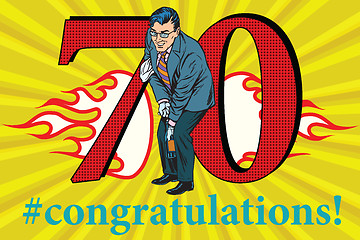 Image showing Congratulations 70 anniversary event celebration