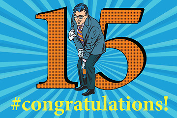 Image showing Congratulations 15 anniversary event celebration