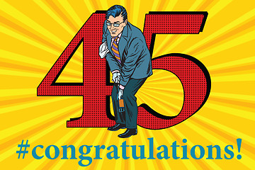 Image showing Congratulations 45 anniversary event celebration