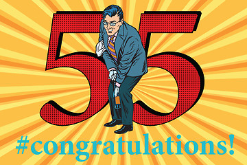 Image showing Congratulations 55 anniversary event celebration