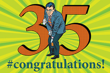 Image showing Congratulations 35 anniversary event celebration