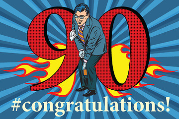 Image showing Congratulations 90 anniversary event celebration