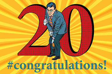 Image showing Congratulations 20 anniversary event celebration