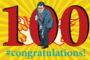 Image showing Congratulations 100 anniversary event celebration
