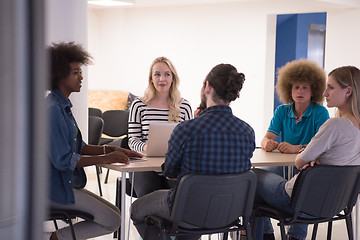 Image showing Multiethnic startup business team on meeting